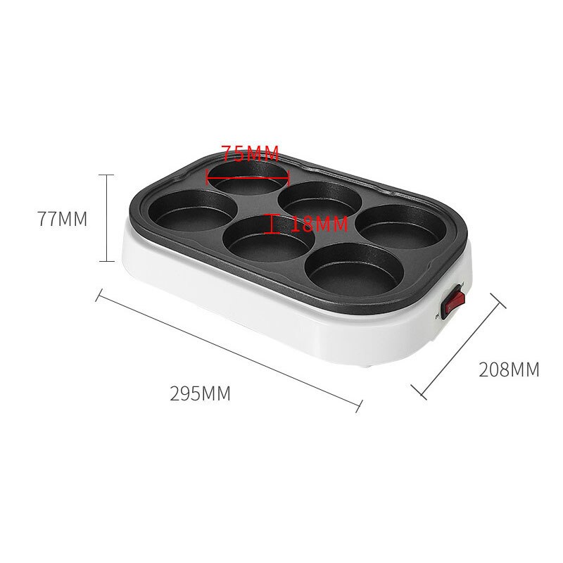 Electric Eggs Roasted Hamburger Machine Red Beans Cake Crepe Maker MINI Pie Pancake Baking Fried Egg Omelette Frying Pan EU