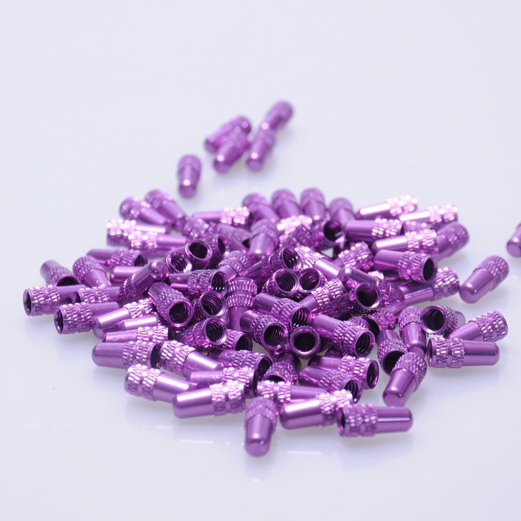 5 uds. Llanta de rueda para bicicleta, tapas de válvula de aire, cubierta antipolvo, accesorio para bicicleta de Camping, ciclismo, válvula de bicicleta al aire libre: Morado