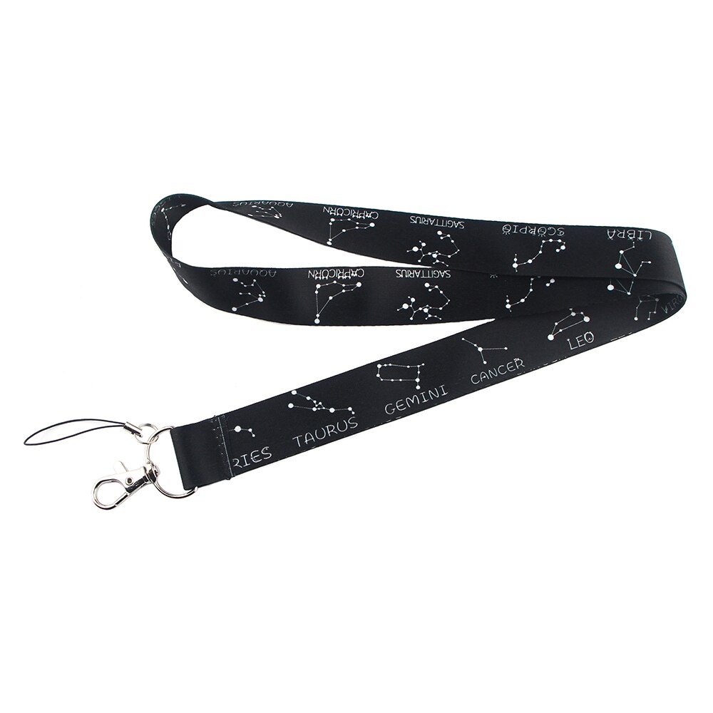LX463 Constellation Lanyard Voor Sleutels Mobiele Telefoon Hang Touw Keycord Usb Id-kaart Badge Holder Sleutelhanger Diy Lanyards