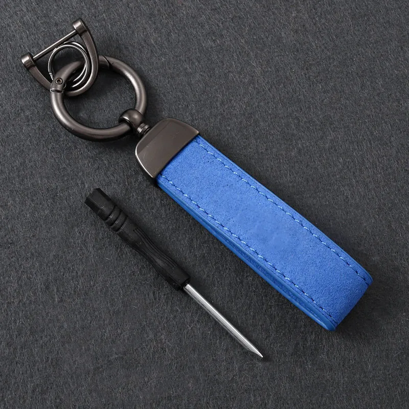 Auto Metaal Leer Suède Styling Power Emblem Sleutelhanger Sleutelhanger Ring Voor BMW M X1 X3 X4 X5 X6 X7 E46 E90 F20 E60 E39 Accessoires: 4XL / Blauw