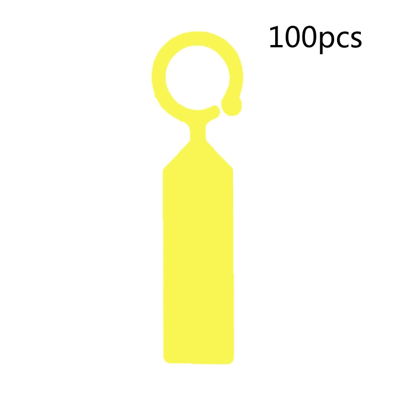 100 STKS Plastic Plant Opknoping Boom Tags Wrap Rond Kwekerij Labels Markers Waterdicht Kwekerij Labels Labels (Roze