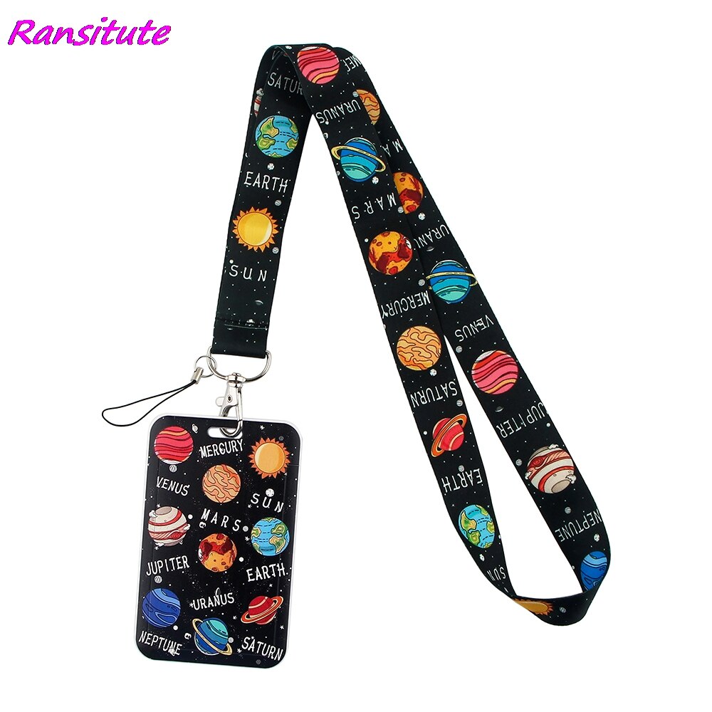 Ransitute R1116 Space Planet Lanyard Badge ID Lanyards Mobile Phone Rope Key Lanyard Neck Straps Accessories: 3