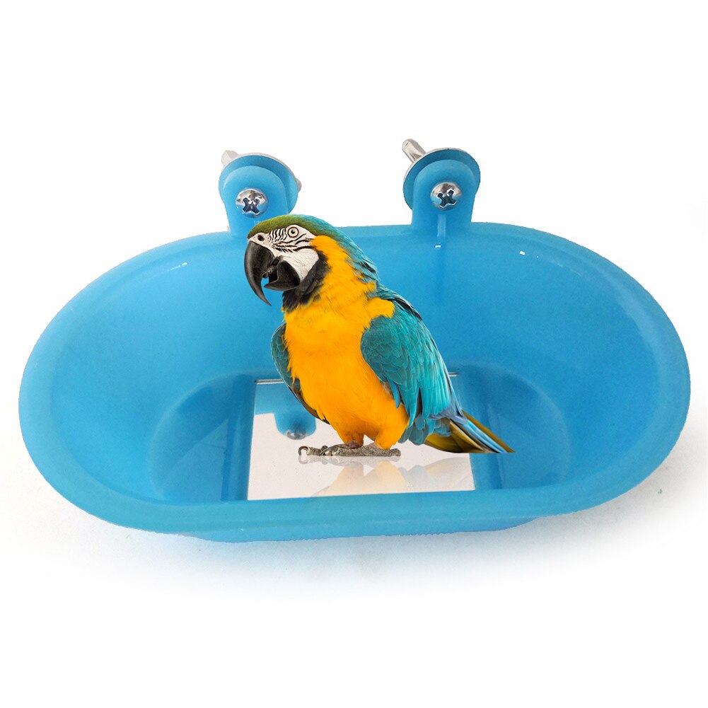 Automatic Bird Bath Tub with Faucet Pet Parrots Parakeet Cockatiel Fountains SPA Pool Shower Multifunctional Toy Cleaning Tool: A