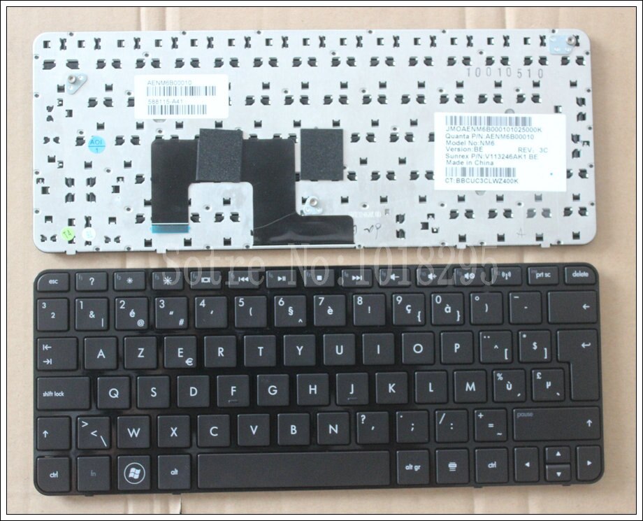 588115-A41 para Hp Mini 210-1000 210t-1000 210-1000vt 2102 negro Bélgica ser teclado de ordenador portátil NM6 AENM6B00010 V113246AK1