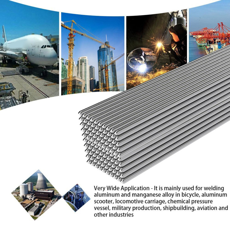 50 stk 1.6mm/2mm *500mm løsning aluminiumsvejsestænger elektroder flux-cored metalbearbejdning cnc udstyr værktøjssæt