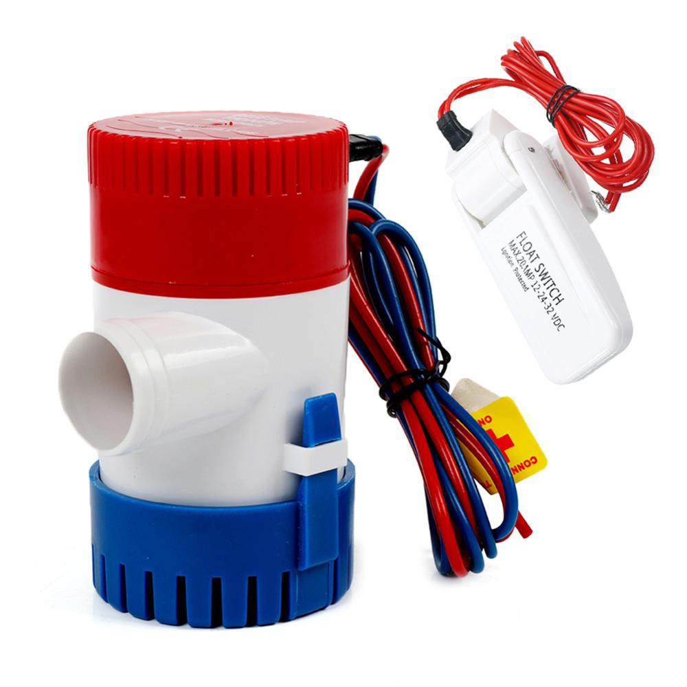Boat Automatic Control Switch Combination Set 1100GPH 12V Electric Marine Submersible Bilge Sump Water Pump With Switch