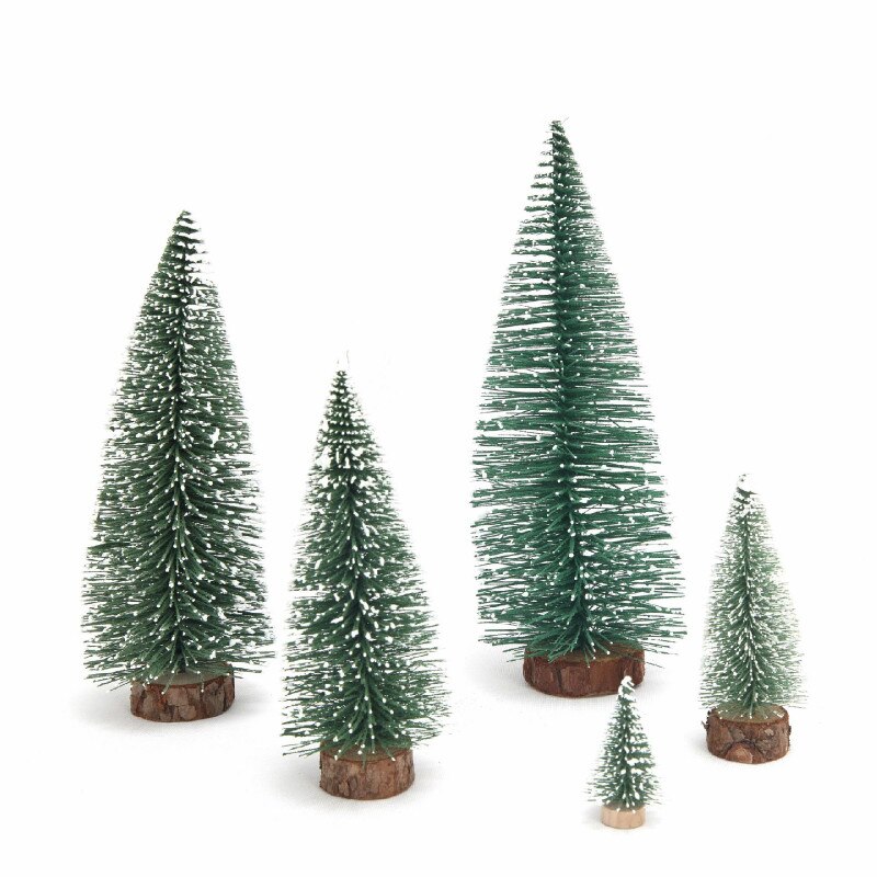 11.11new Christmas Tree Decorative Stakes Wind Spinners Garden Ornament Miniature Plant Pots Fairy DIY Dollhouse Landscape Bons