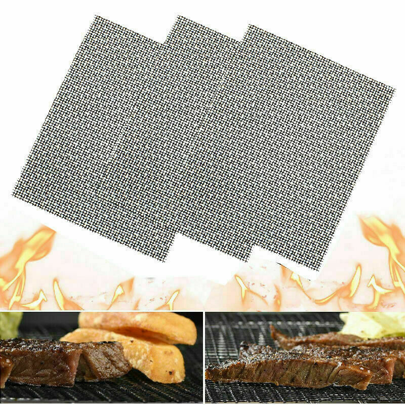 2 pcs Grill Mat BBQ Grill Mesh Mat Non-stick Teflon Koken Sheet Liner Vis BBQ Accessoires