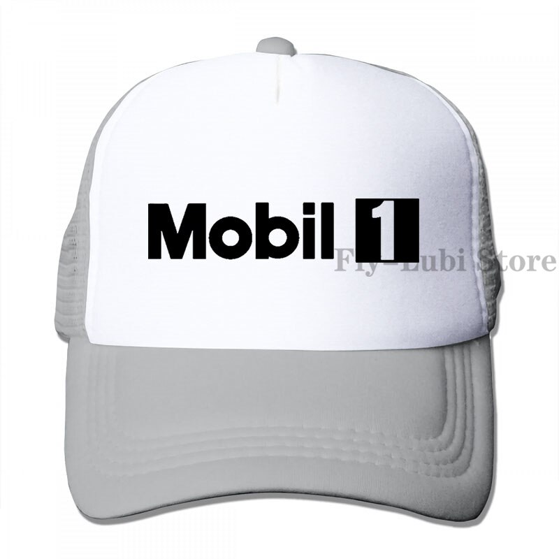 Mobil 1 Baseball cap men women Trucker Hats adjustable cap: 3-Gray