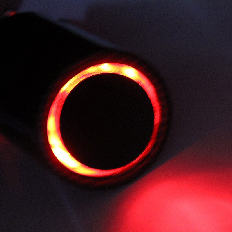 Tubo de escape de coche LED, punta de fibra luminosa, tubo de entrada de garganta, punta de manguera, Silenciadores de carbono, Turbo silbato, sonido de reacondicionamiento, cola Turbo