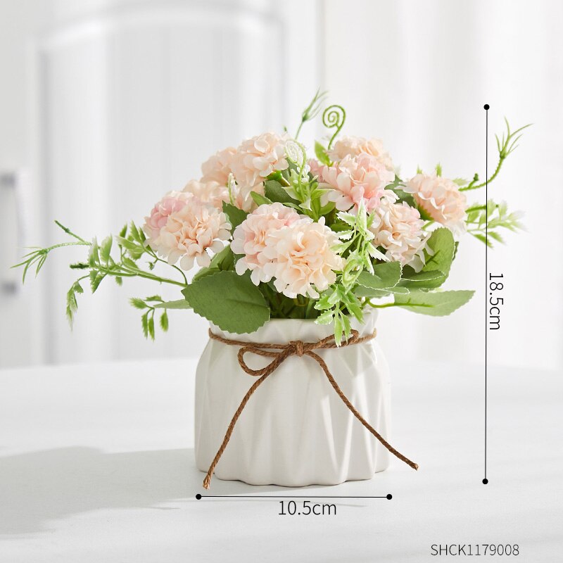 Artificial plants for decoration home decoration accessories Room decor wedding decoration Artificial flowers Desktop Bonsai: flower pot set M
