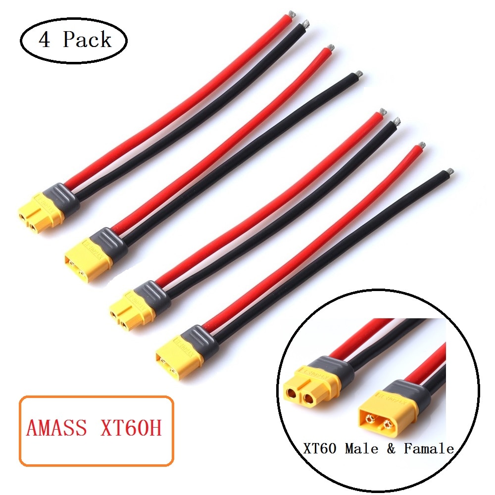 150mm anhäufen XT60 XT60H parallel Batterie Stecker 12AWG Kabel Verlängerung DIY männlichen & weibliche batterie Kabel