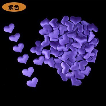 Confettis en forme de cœur pour lit de mariage | Éponge à jeter en forme de cœur, fleurs pour décoration en chambre, pétales à la main, fournitures pour fête de amour, 2cm, 100 pièces: 2m purple