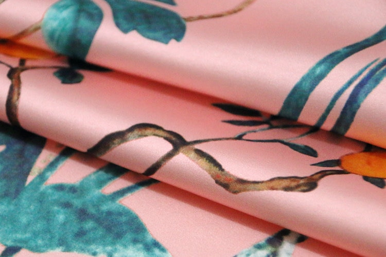 145cm printed fabric dress scarf satin fabric Italian brand clothing polyester fabric material cloth