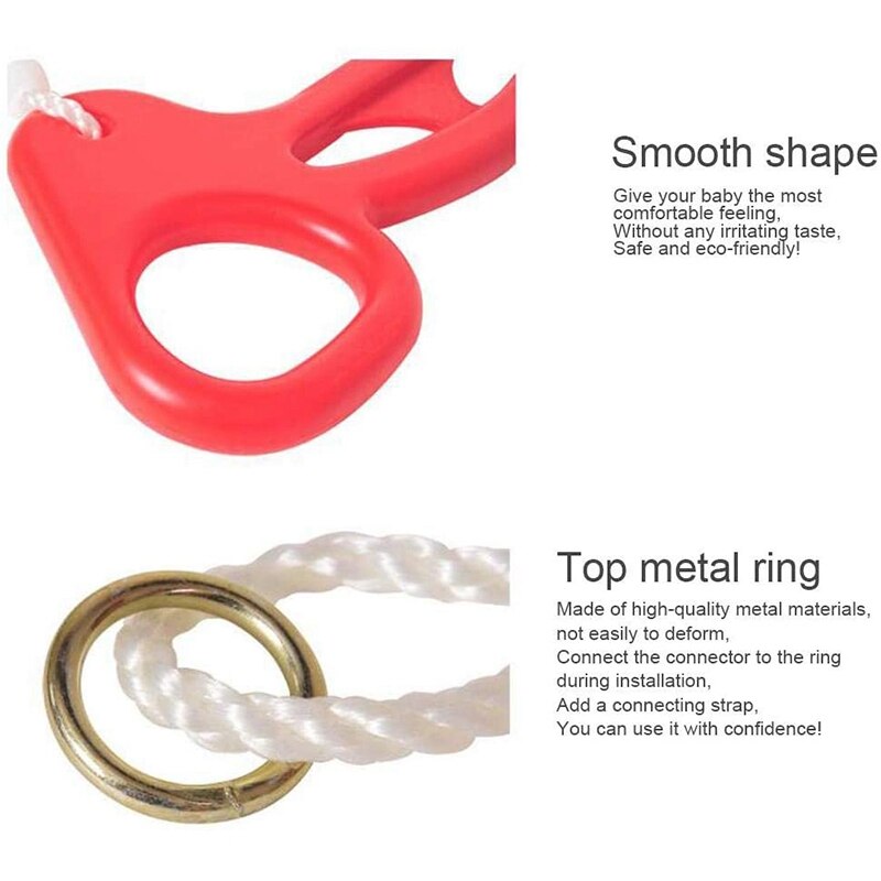 Kids Swing Ring Trapeze, Kids Climbing Frames And Swings Children Trapeze Bar with Gym Rings for Outdoor Playground