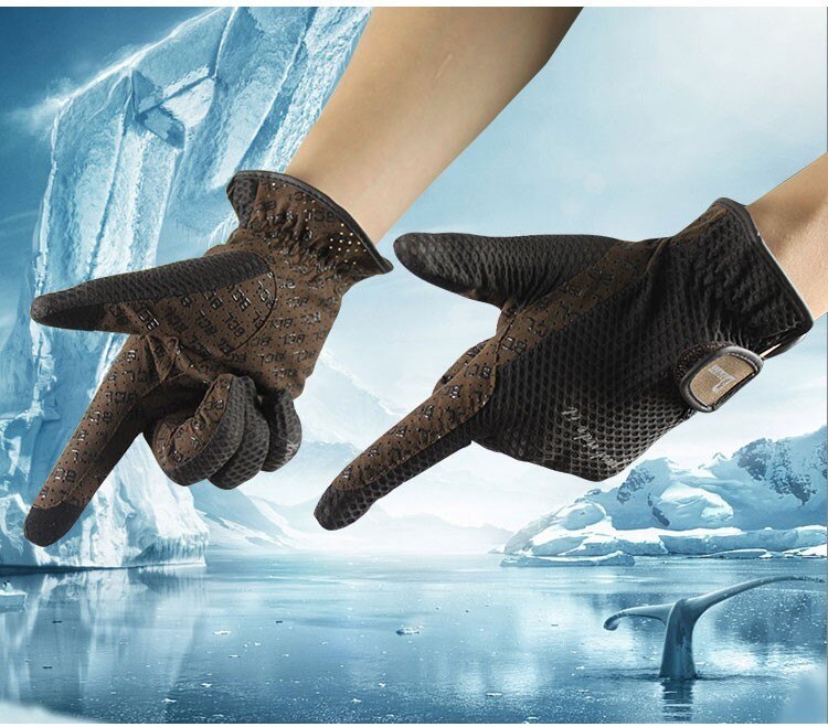 Unisex Summer Equestrian Gloves Touch screen Silicone Non-slip Mesh Breathable Riding Supplies Wear Spring Autumn Horse Harness: XS / Brown
