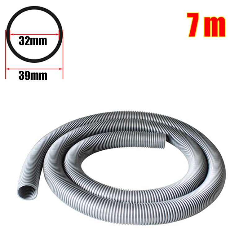 Inner 32 mm Household Vacuum Cleaner Thread Hose Straws Factory Bellows Vacuum Tube Soft flexible EVA Hose Pipe Replacement Part: Gray-7m