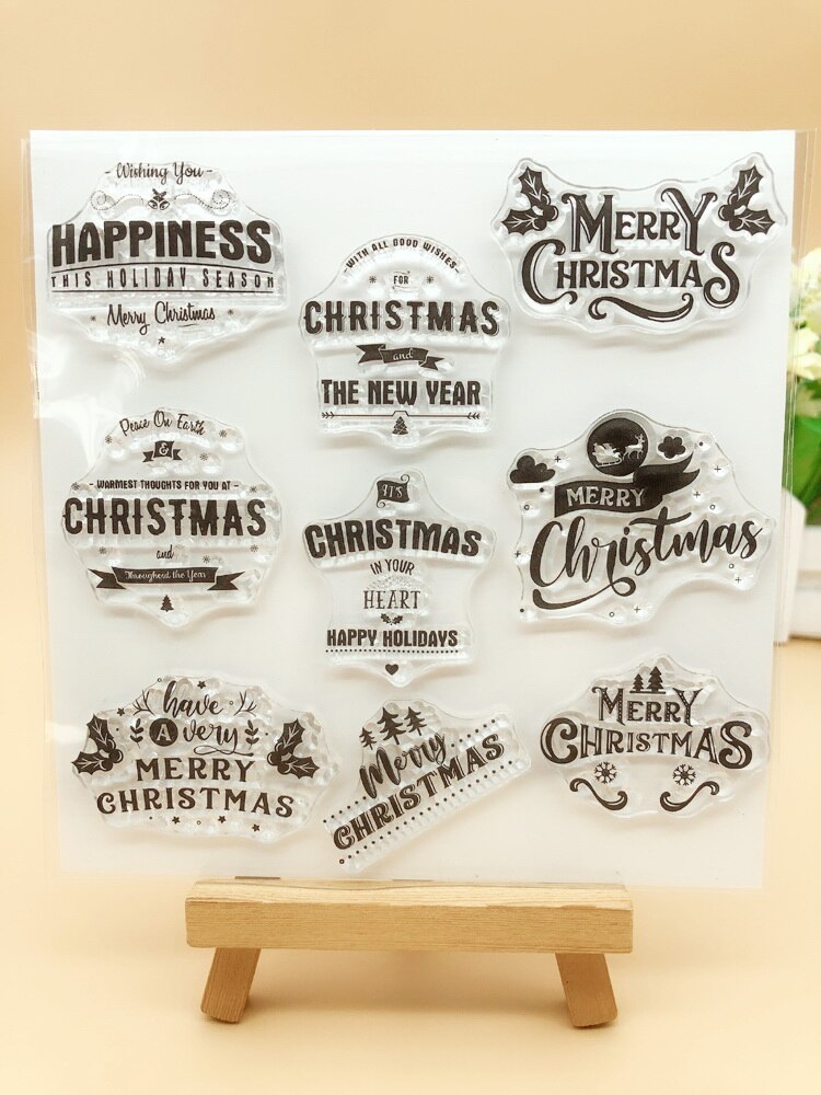 CLEAR STAMPS Christmas Wreath Tree Scrapbooking Handmade Card Album Paper Craft Rubber Transparent Silicon AlinaCraft: C