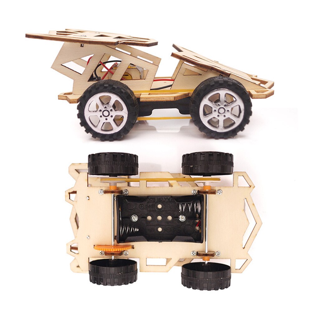 DIY 4 Rad Montage Auto Technologie Experiment Pädagogisches Spielzeug Lehren Set Kit