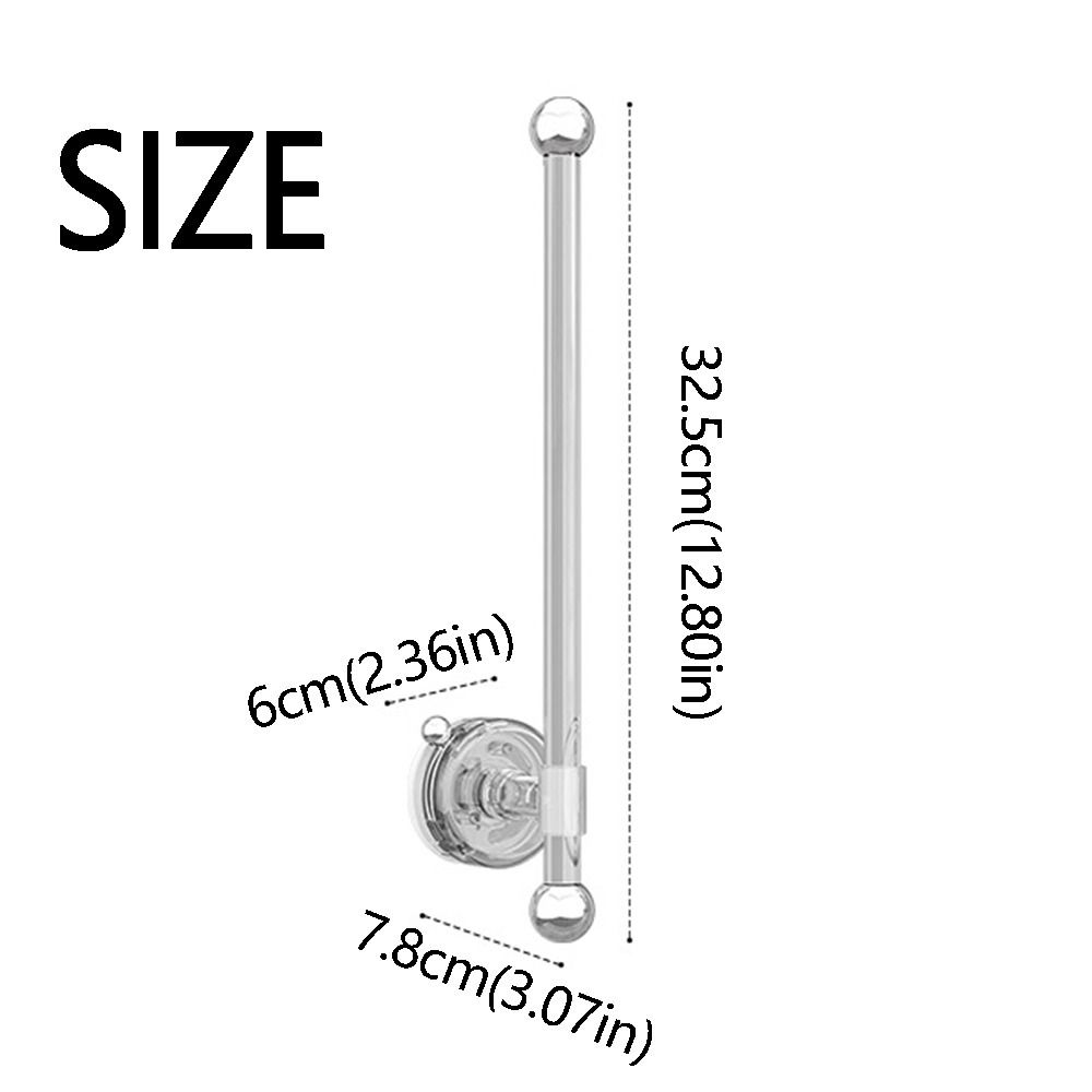 Soporte para papel de cocina con ventosa, montado en la pared, reutilizable, sin perforación, impermeable, ahorro de espacio, portarrollos montado en la pared