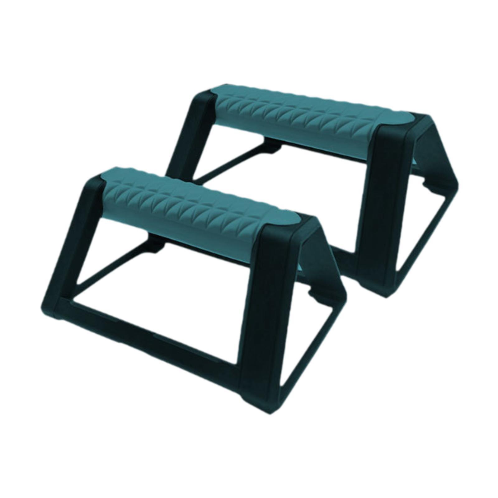 2 piezas de barras de realce, equipo de Fitness, manijas de flexiones, entrenamiento de suelo para hombres y mujeres, soportes de ejercicio de realce, manijas de realce de suelo: Azul
