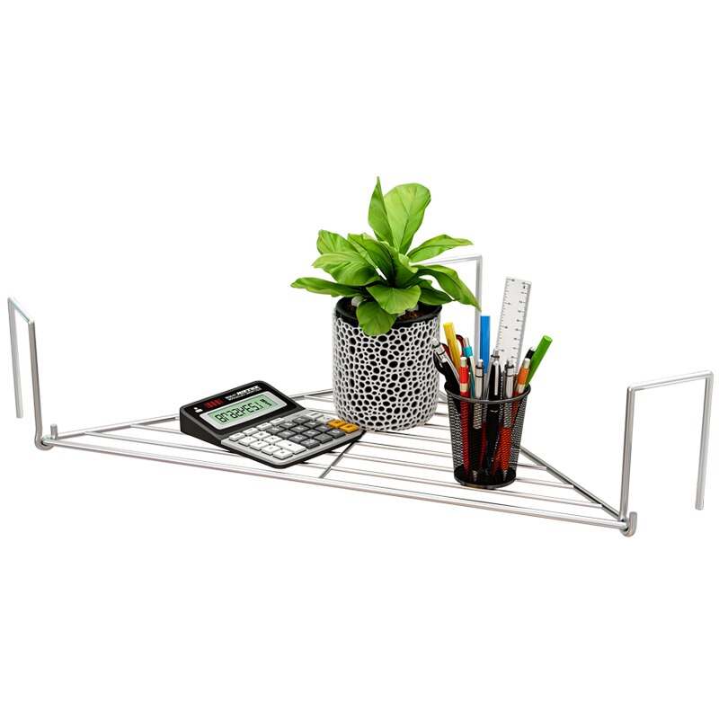 Office triangle wrought iron flower desk work station partition shelf balcony corner storage rack YHJ40301: 1PC