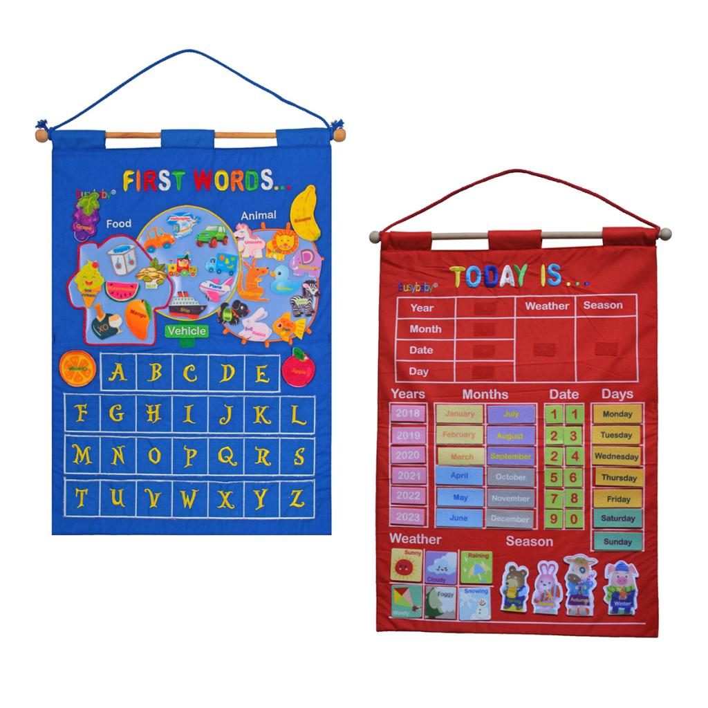 Kalender W/Weer Grafiek Muur Haning Peuter Educatief Speelgoed