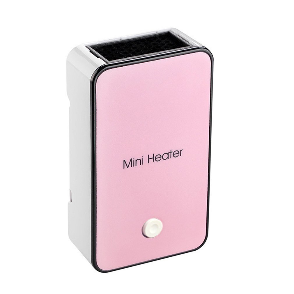 Portable Handheld Electric Fan Heater Household Heater Warmer Machine for Winter: pink