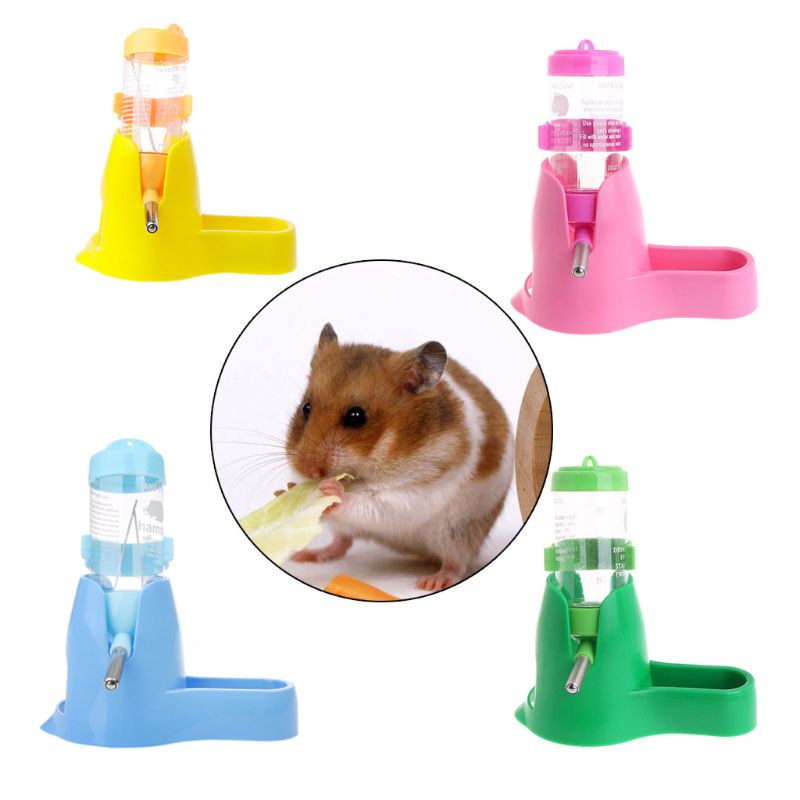 3 in 1 kæledyr hamster vandflaske madbeholder drikke fodring hvile 80ml