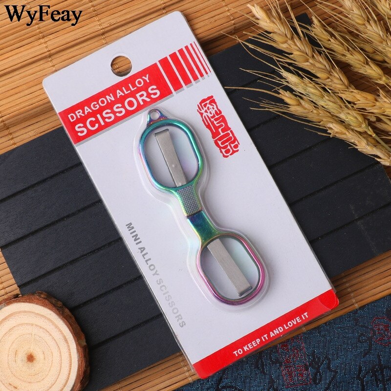 Zinc Alloy Folding Scissors Keychain Fishing Scissor Cutter Camping Tool Embroidery Scissors fabric Tailor Scissors