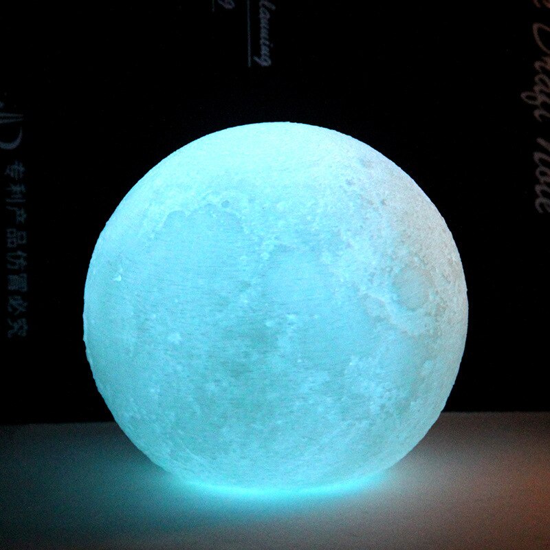 Moon Lamp 4 Color 3D LED White Blue Pink Yellow Night For Kids