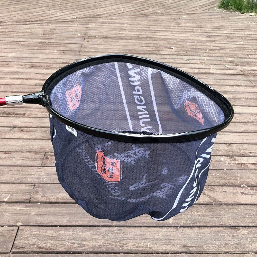 Alumiiniseoksesta valmistetut kalastusverkot kevyet hiilikuituiset kokoontaitettavat kalastustyökalut verkko reiän syvyys kokoontaitettava lasku uppoverkko 35cm 40cm x157g