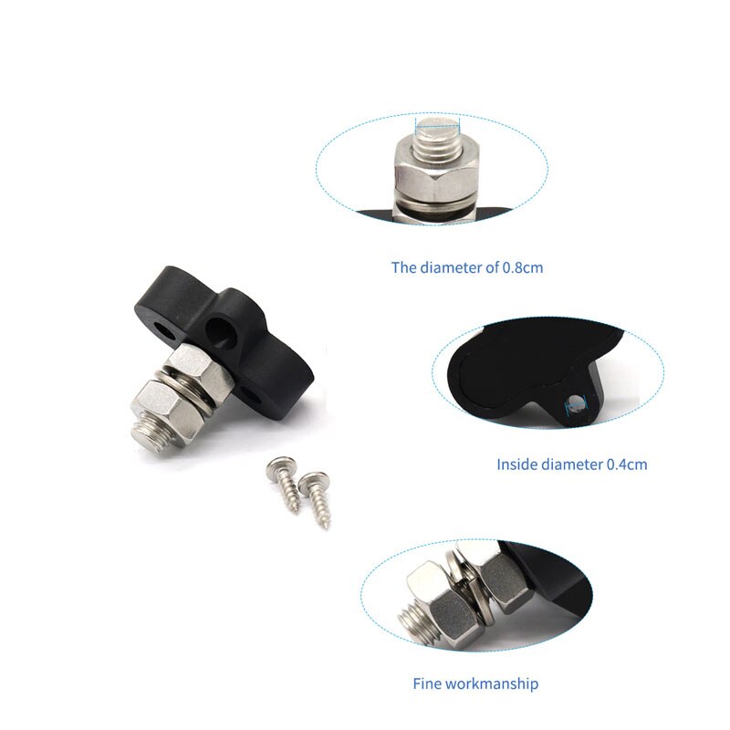 3/8" DC 48V Busbar Power Terminal Block Heavy Duty M10 Positive Negative Power Distribution Stud for Truck RV Ship Boat