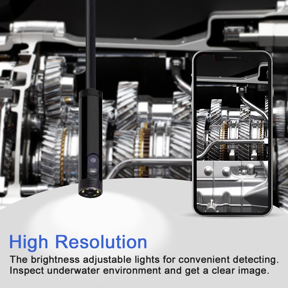 3 In 1 Pipeline Inspection Camera Industrial Endoscope Waterproof Dual Lens HD Smartphone Flexible Adjustable LED Borescope