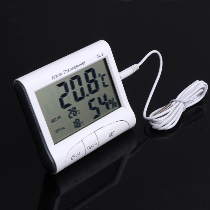 Lcd Digitale Wekker Thermometer Hygrometer Indoor Outdoor Weerstation W Sensor