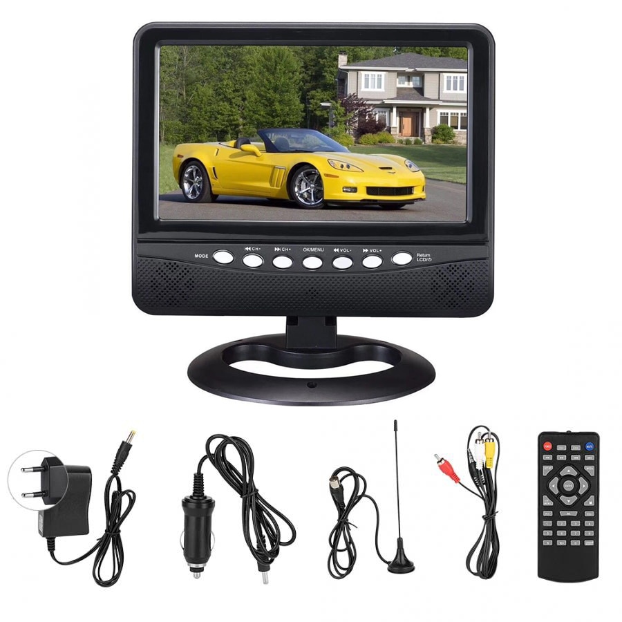 9.5 inch Wide Viewing Angle Car Portable TV Analog... Grandado