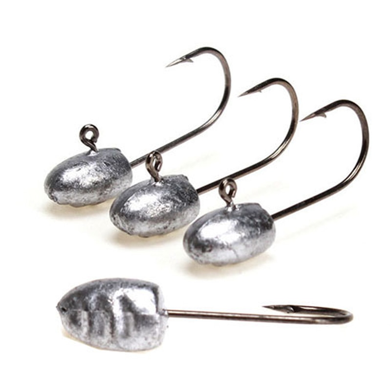 Anzuelo de gusanos pequeños y suaves de OBSESSION, anzuelo de Rockfish 1g, 2g, 3g, 4g, 10 Uds., Mini anzuelos de plomo para pesca de carpa