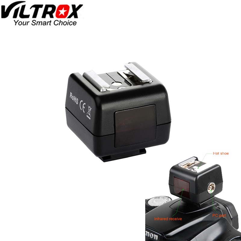 Viltrox FC-5P Flitsschoen Draadloze Optische Slave Flash Trigger Adapter PC Sync Socket voor Canon Nikon DSLR