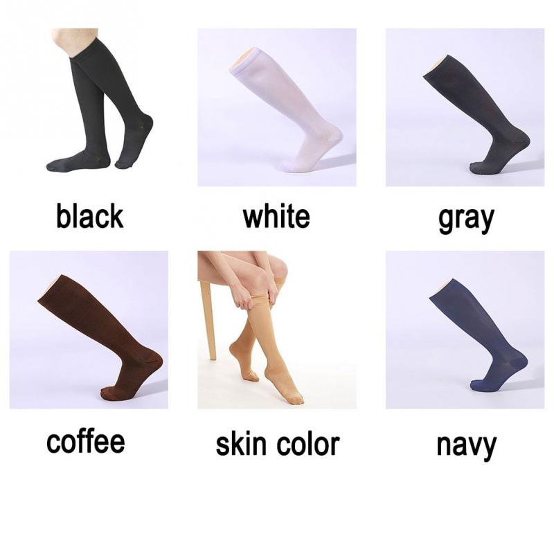 Multi - color pressure varicose veins leg compression socks relief pain knee sport socks support stretch breathable soccer socks