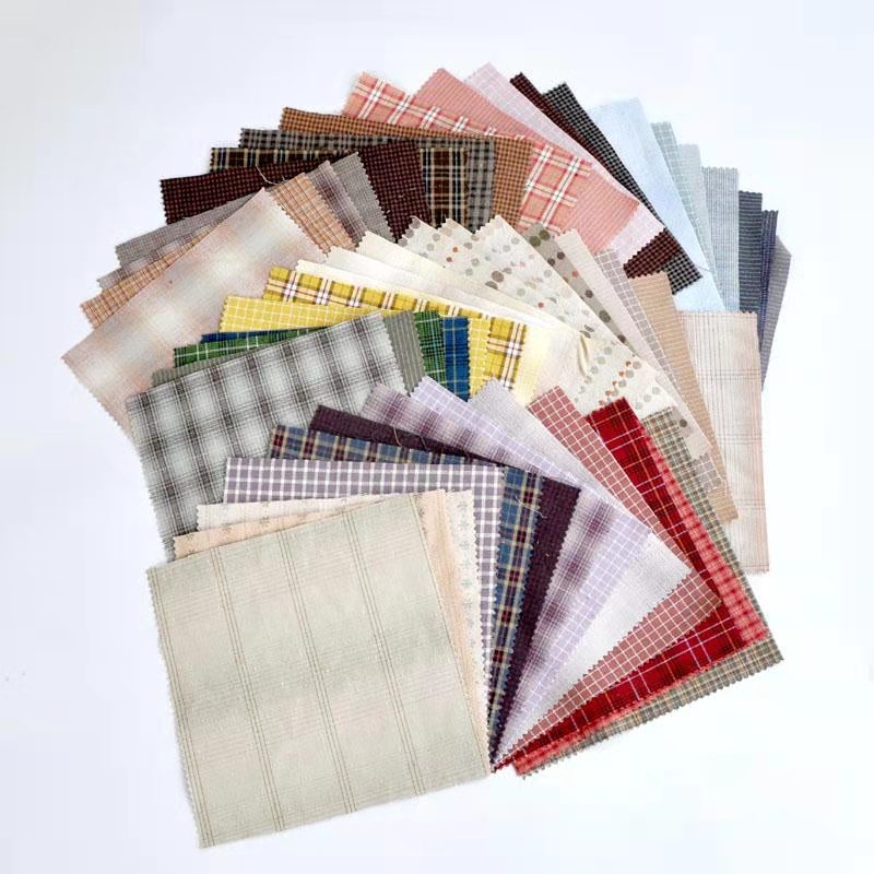 Tissu japonais teint en fil, 100% coton, pour couture de vêtements de poupées, couette, tissu, Patchwork, fait à la main, DIY bricolage