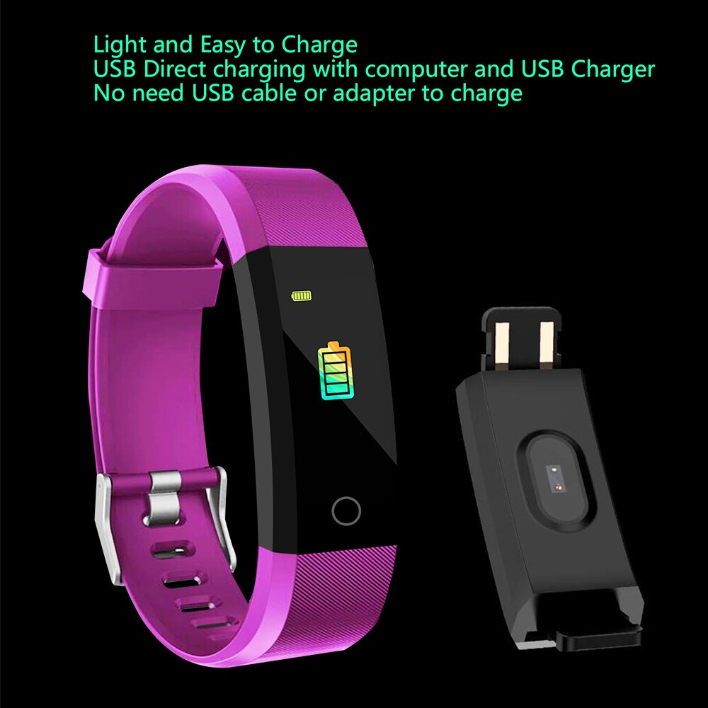 ID115 Plus Smart Bracelet Sport Bluetooth Wristbands Heart Rate Monitor Watch Waterproof Fitness Tracker Smart Band watch