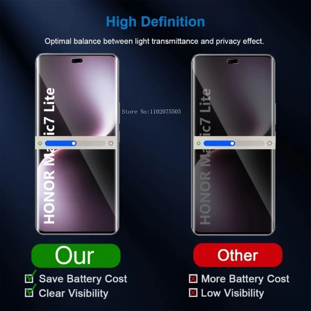 2Pcs Privacy Hydrogel Film for Honor Magic 7 6 5 Pro Lite X9c X9A Screen Protector for Honor 400 300 200 Pro 400 Lite FuLL Cover