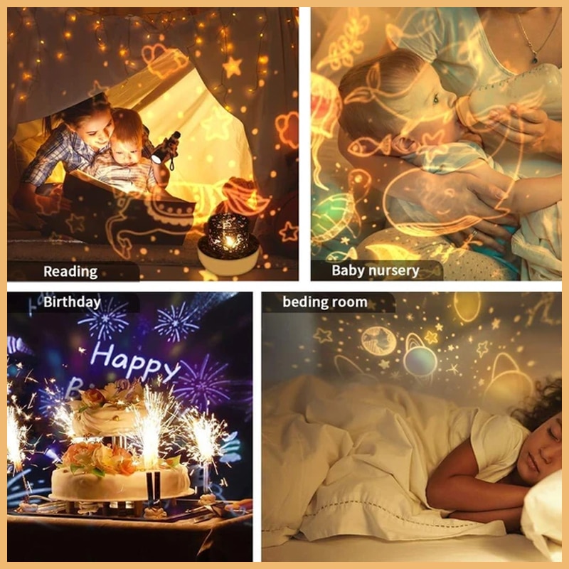 Romantische 360 Rotatie Sterrenhemel Projector Led Sterrenhemel Projector Lamp Ster Licht Voor Vriendin Kinderen