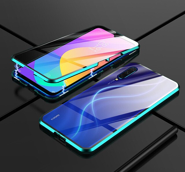 Double-Sided Tempered Glass Cases For Xiaomi Redmi Note 8 7 10 K20 Pro Magnetic Metal Phone Protective For Redmi 8A 7 Full Cover: For Redmi Note 8 / Green