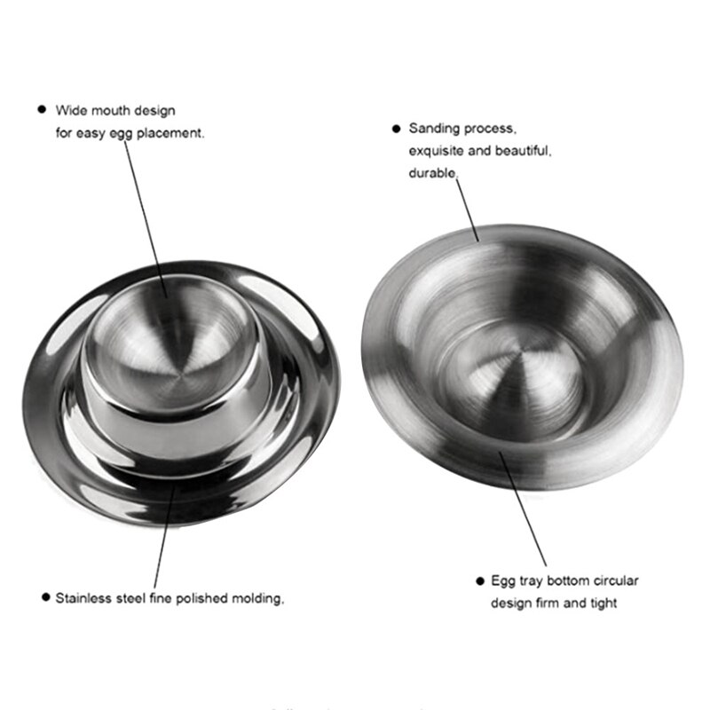 1pc Stainless Steel Boiled Egg Cup Holder Spring Egg Holder Breakfast  Cooking Kitchen Tools Egg Holder