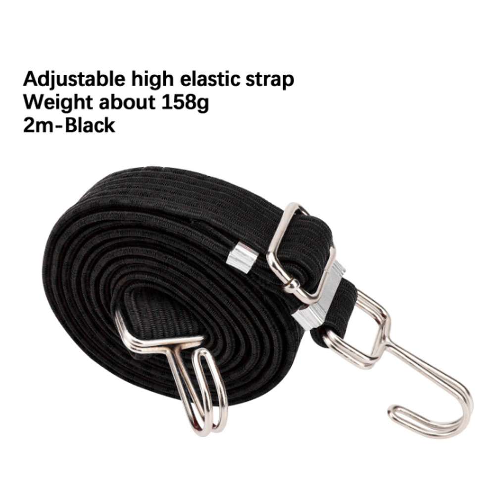 Ganchos elásticos de goma para equipaje, cuerda para bicicletas, brida para equipaje de bicicleta, correa para portaequipajes, gancho de banda fija, accesorios para coche, 0,5/1/2M: YELLOW