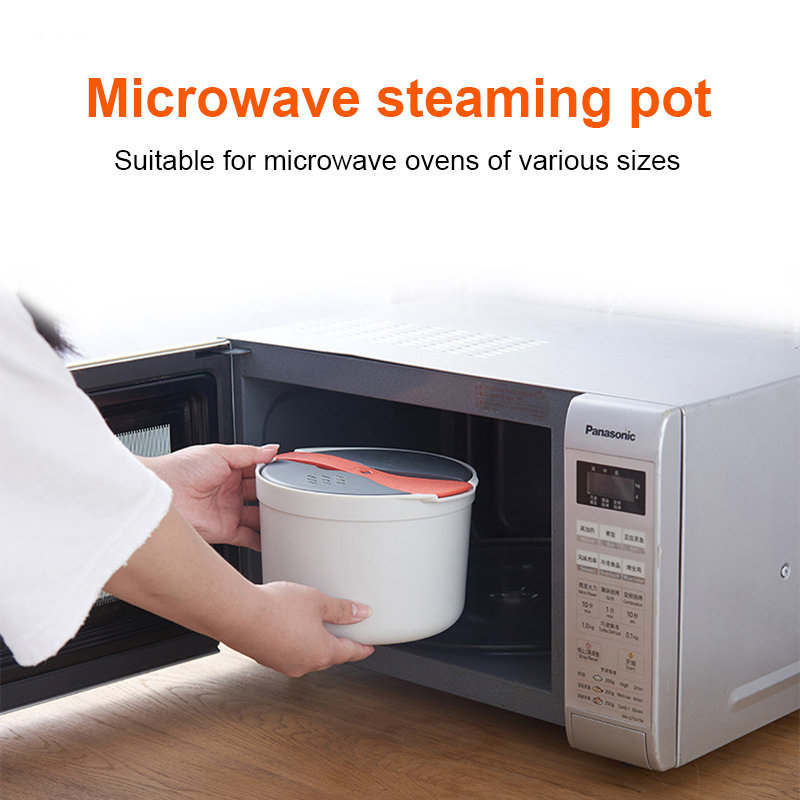 Microwave Rice Cooker Portable Food Container Multi-Function Steamer Rice Cooker Lunch Box Steamer