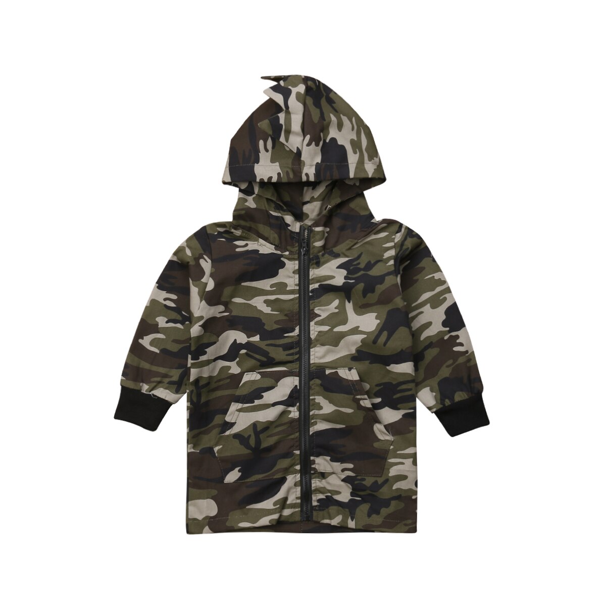 Brand New Bambino Del Bambino Dei Bambini Del Bambino Dei Ragazzi Camouflage Dinosauro della Chiusura Lampo del Cappotto Top Con Cappuccio Outwear Nuovo Vestiti Del Bambino di Modo: 6