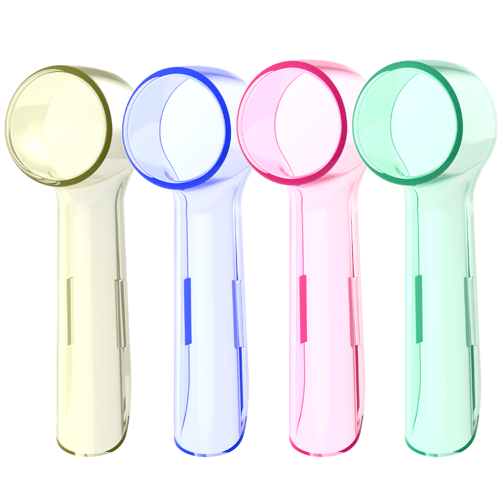 Oral B-kompatible elektrische Zahnbürstenköpfe, staubdichte Abdeckungen, 4 Stück, Oral B Bürstenkopf-Schutzkappen für Aufbewahrung und Reisen: Licht Grau