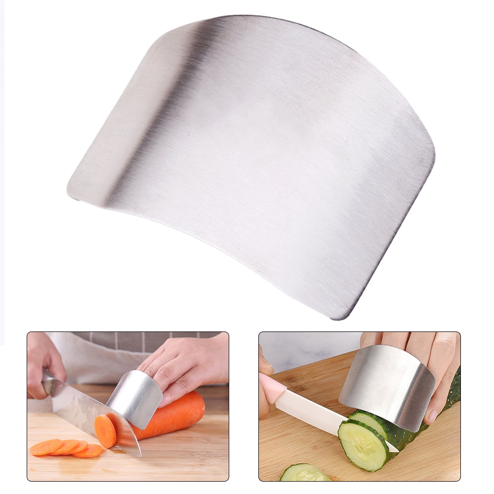 1pc finger guard finger hånd vegetabilsk skåret håndbeskytter kniv skåret finger værktøj rustfrit stål køkken essentielle værktøj gadgets
